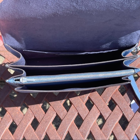 NWT COACH Klare Blue/Silver Leather Chain Strap Crossbody Shoulder Bag. - Picture 8 of 15